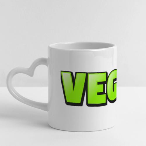 Vegan Bold Green Typography Design - Mug with Heart Handle