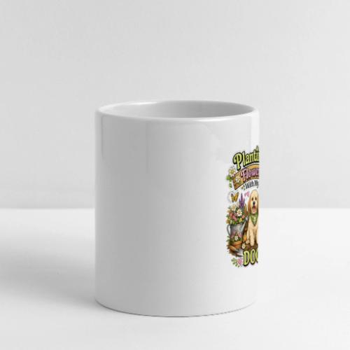 Planting Flowers With My Dog - Mug with Heart Handle
