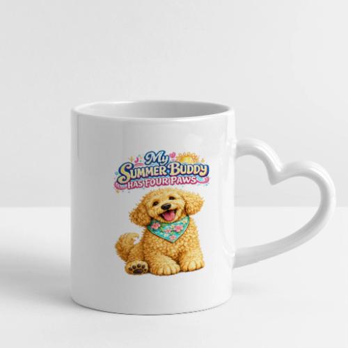 My Summer Buddy Has Four Paws - Mug with Heart Handle
