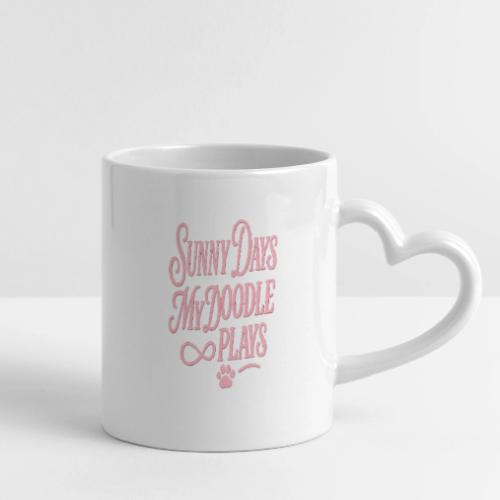 Sunny Days My Doodle Plays - Mug with Heart Handle