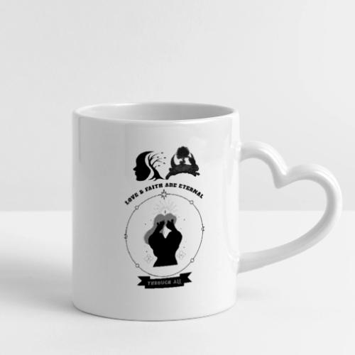 Love & Faith - Mug with Heart Handle