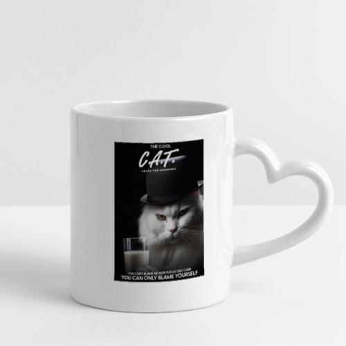 The Cool Cat - Mug with Heart Handle