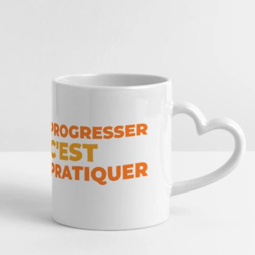 On the Move Towards Progress - Mug with Heart Handle