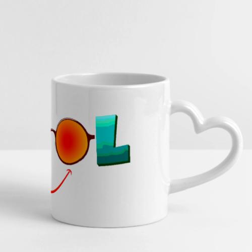 Stay Cool Chill Vibes Design - Mug with Heart Handle