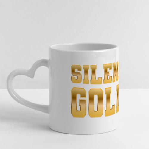 Silence is Golden - Mug with Heart Handle