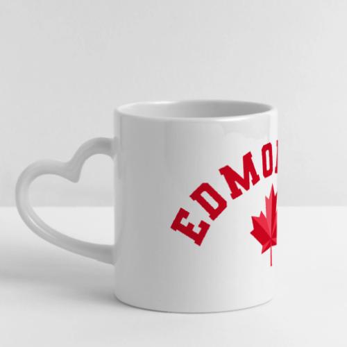 Edmonton with maple leaf - Mug with Heart Handle