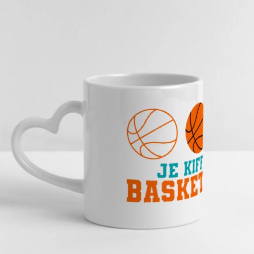 I love basketball - Mug with Heart Handle
