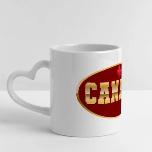 Canada in golden letters - Mug with Heart Handle