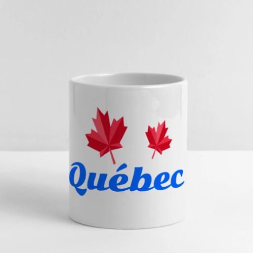 Québec with two red maple leaves - Mug with Heart Handle