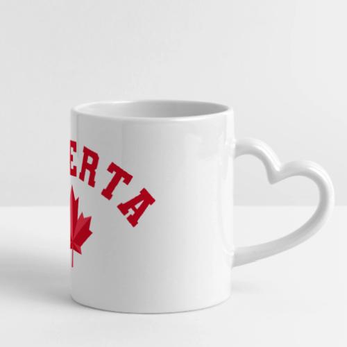Alberta with maple leaf - Mug with Heart Handle