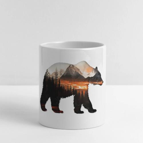 Canada Bear: fiery tones - Mug with Heart Handle