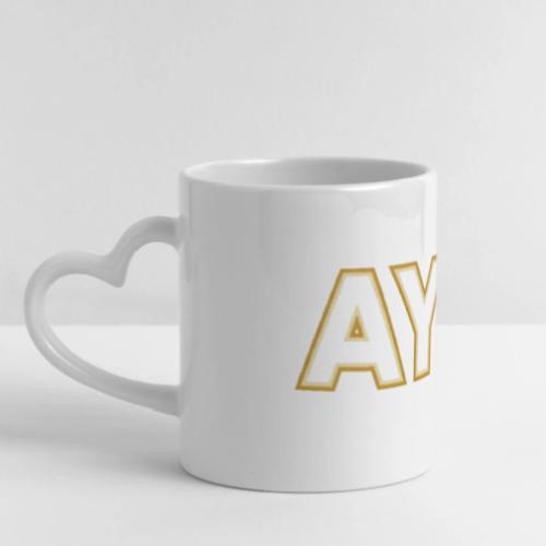 AyoGaming's Logo v1 - Mug with Heart Handle