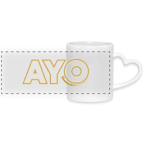 AyoGaming's Logo v1 - Mug with Heart Handle