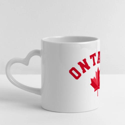 Ontario with maple leaf - Mug with Heart Handle
