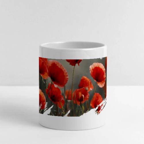 Remembrance Day with Poppies - Mug with Heart Handle