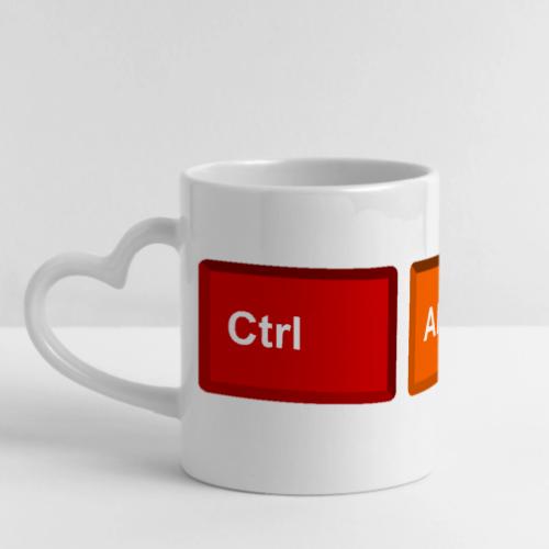 CTRL + ALT + DEL - Mug with Heart Handle