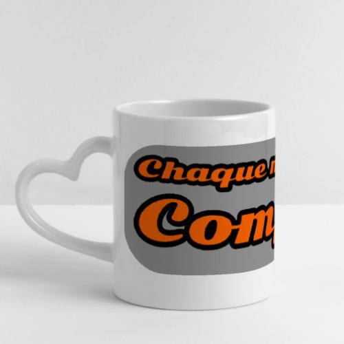 Every moment counts - Mug with Heart Handle