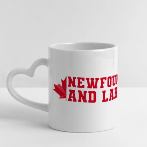 Newfoundland and Labrador with maple leaf - Mug with Heart Handle