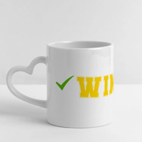 Crowned to Win - Mug with Heart Handle