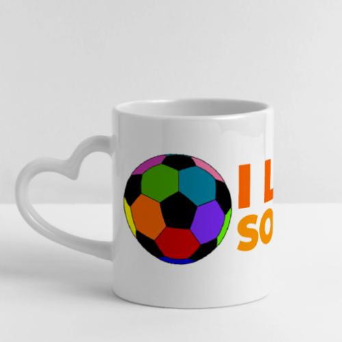 I Love Soccer - Mug with Heart Handle