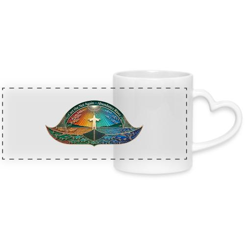 Easter Cast the Net Again T Shirt, abundance Gift - Mug with Heart Handle