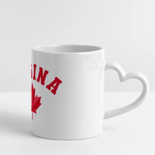 Regina with maple leaf - Mug with Heart Handle