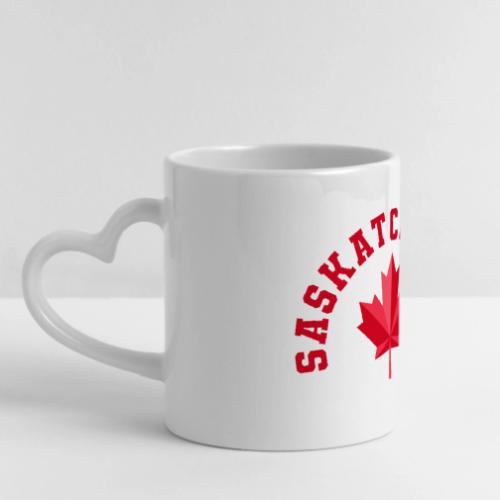 Saskatchewan with maple leaf - Mug with Heart Handle