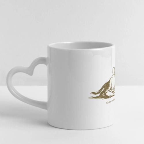 Silence Builds Kings Meditation Lion - Mug with Heart Handle