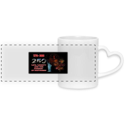 1776 - 2026 - 250 Years USA | Fireworks - Mug with Heart Handle