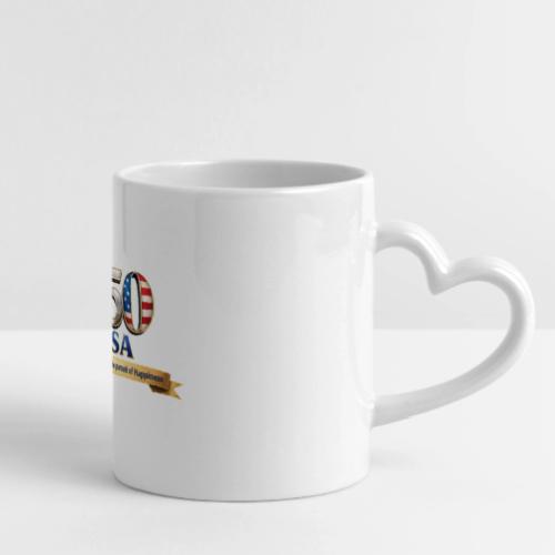 250 USA Liberty Banner - Mug with Heart Handle