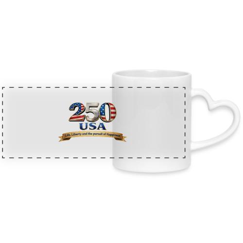 250 USA Liberty Banner - Mug with Heart Handle