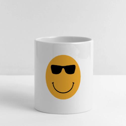 Orange Face with Sunglasses - Mug with Heart Handle