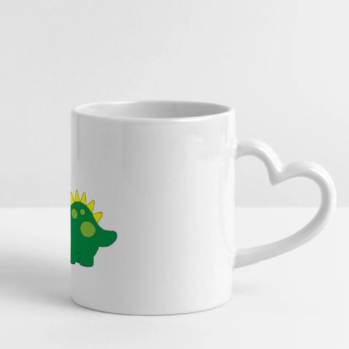 Friendly Green Dino - Infant Wear and Coffee Cup - Mug with Heart Handle