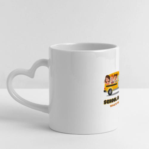 first day of school outfit- school again - Mug with Heart Handle