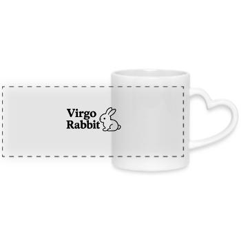 Virgo Rabbit - Mug with Heart Handle - white - Front