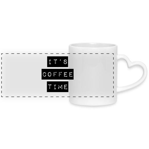 It's Coffee Time - Mug with Heart Handle