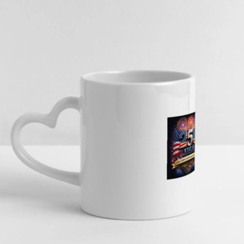 USA 250th Celebration - Mug with Heart Handle