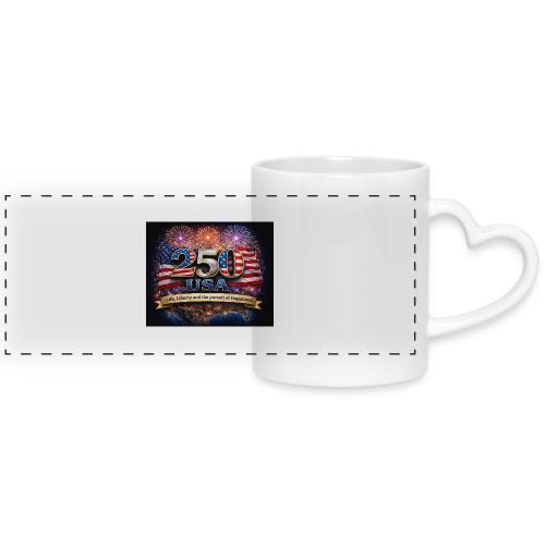 USA 250th Celebration - Mug with Heart Handle