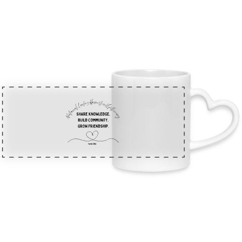 Share Build Grow - Mug with Heart Handle