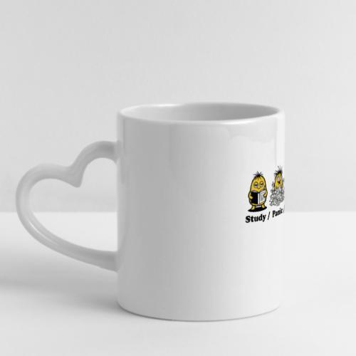 Funny Student Study Panic Fail Back To School - Mug with Heart Handle