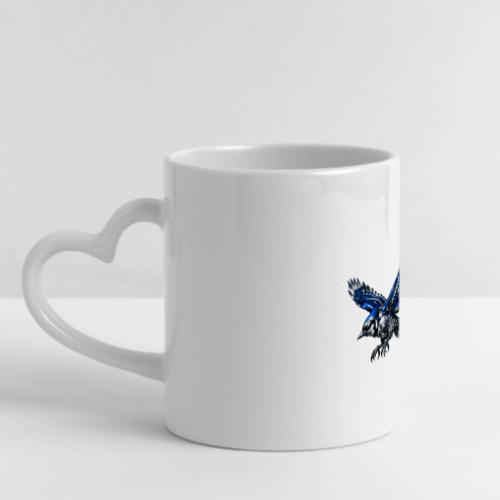 Silver Blue Jay Dive - Mug with Heart Handle