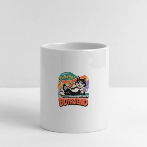 Sassy Cat Pride Pizza Retro Comic - Mug with Heart Handle