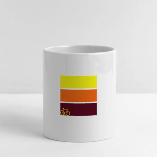 tricolor with bicycle - Mug with Heart Handle