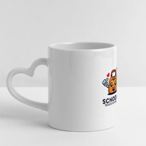 first day of school outfit- school Welcome back - Mug with Heart Handle