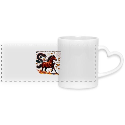Year of the Horse Victory T Shirt, Lunar New Year - Mug with Heart Handle