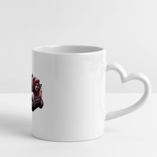 2 grizzlies gamer bears - Mug with Heart Handle