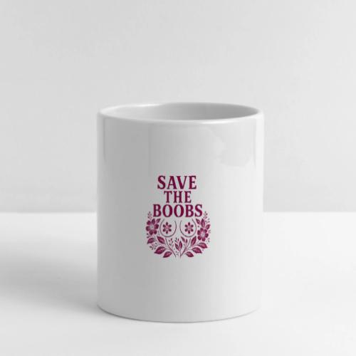 Save the boobs floral - Mug with Heart Handle