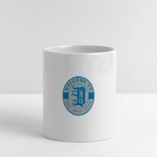 WELCOME TO THE D BADGE BLUE SILVER - Mug with Heart Handle