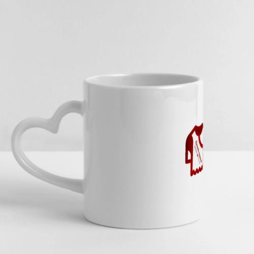 Kenada Logo white spray - Mug with Heart Handle