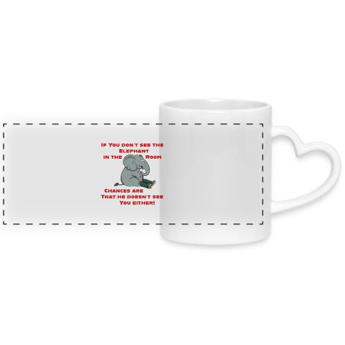 Elephant in the Room Meme - Mug with Heart Handle